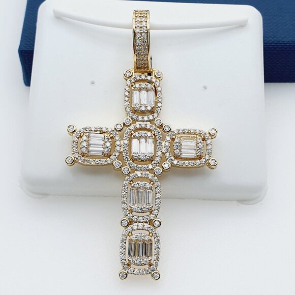 "14K Gold Plated Cubic Zircon Pendant, EVBRS522 - Picture 1 of 9